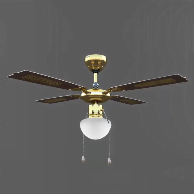 lyustra ventilyator eglo tiggano Low-poly 3D Model-2